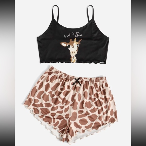Intimates & Sleepwear | Giraffe Pj Set | Poshmark